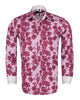 Purple Stripe Daisy Floral Print Shirt-Makrom