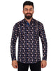 Rain Forest Scarlet Pure Cotton Print Shirt-Makrom