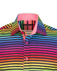Rainbow Stripe Colourful Print Shirt-Makrom
