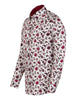 Red Flower Print with Matching Handkerchief-Makrom