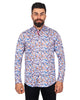 Retro Floral Pure Cotton Print Shirt-Makrom