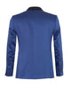 Royal Blue Contrasting Lapel Blazer & Waistcoat-Makrom