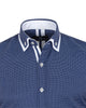 Royal Blue Dots Patterns Printed Mens Shirt-Makrom