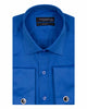 Royal Blue Plain Double Cuff Shirt-Makrom