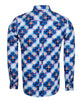 Royal Blue Polka Dotted Cotton Shirts For Men-Makrom
