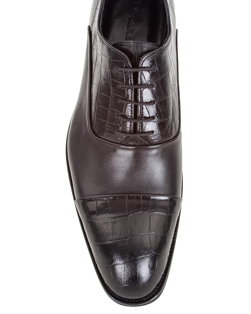 Black Lace-up Leather Oxford Non-Slip Brogues Shoes