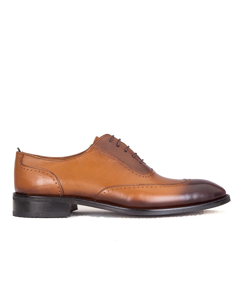 Men's Two-Tone Tan Leather Shoes