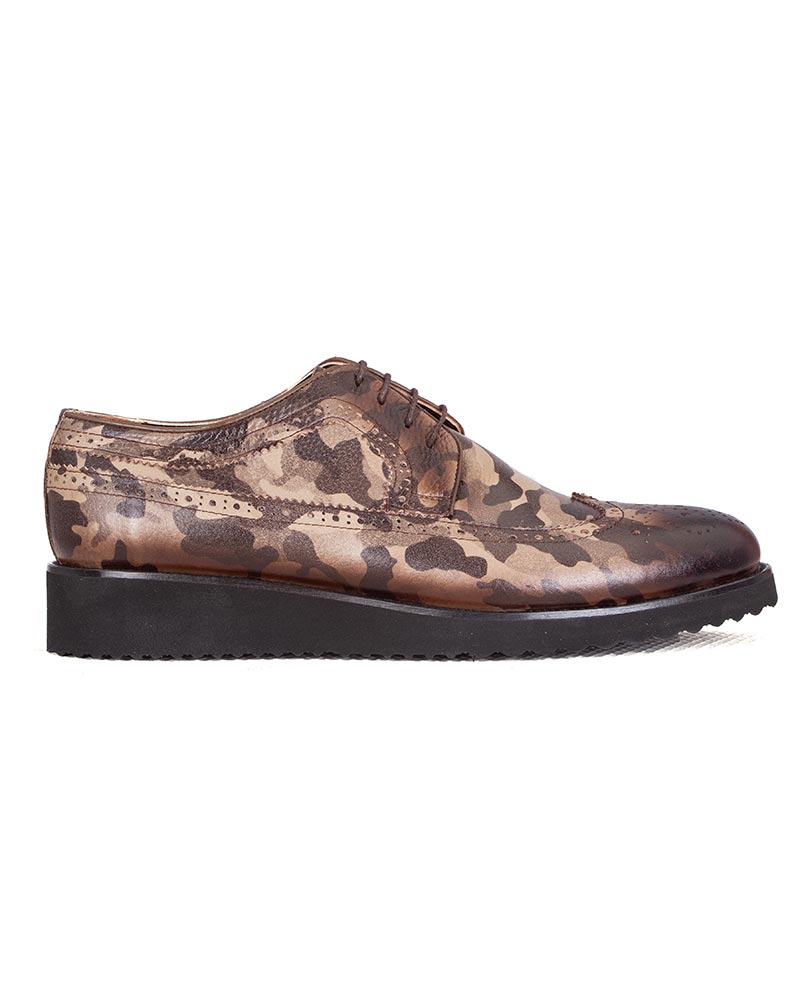 Brown Oxfords Camouflage Classic Shoes