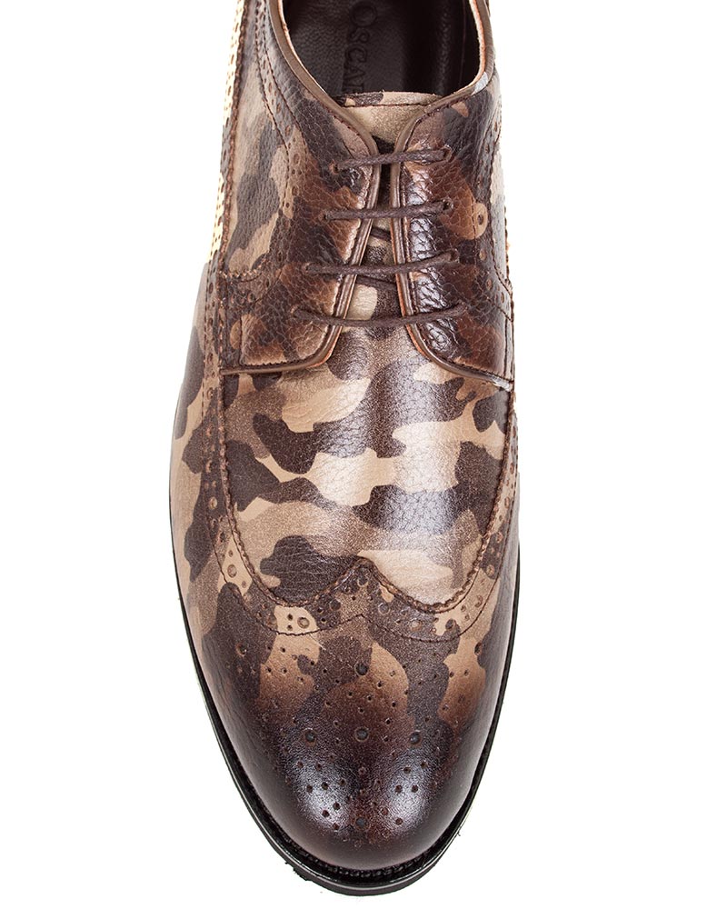 Brown Oxfords Camouflage Classic Shoes