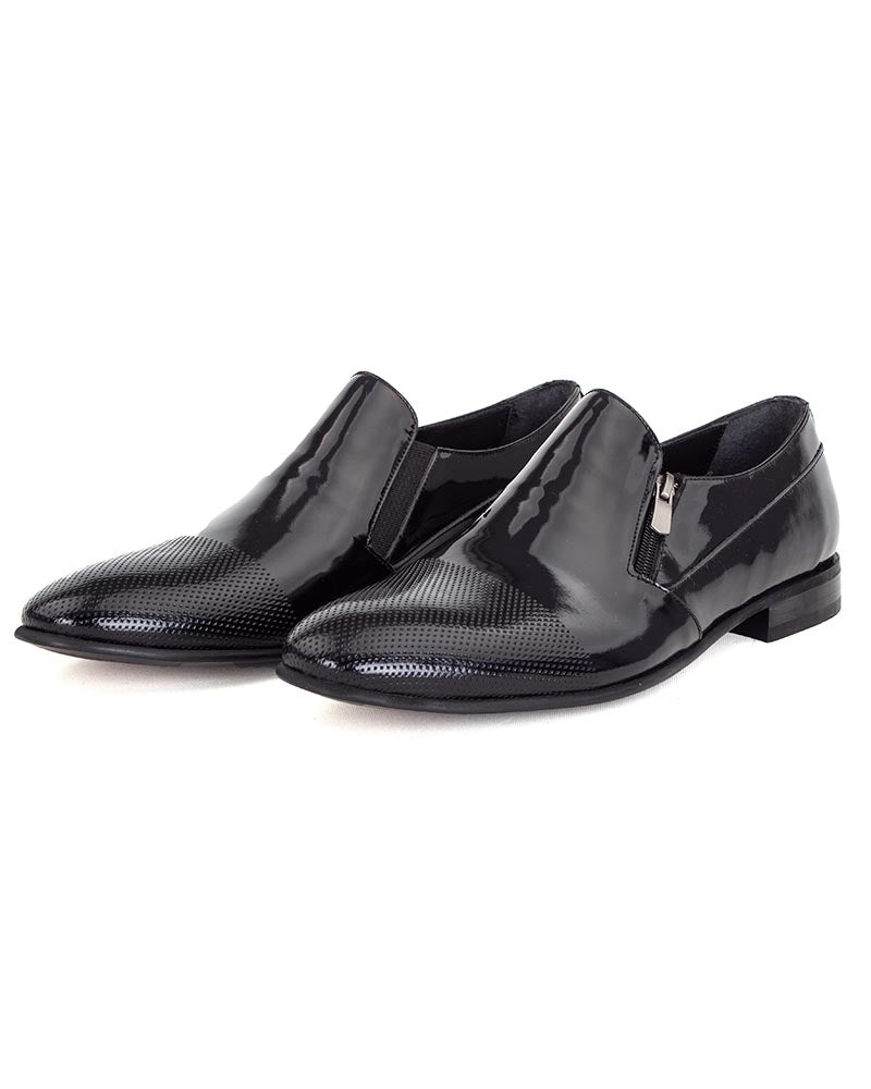 Men's Slip On Tassel Driving Shoes Shiny Black Patent Leather