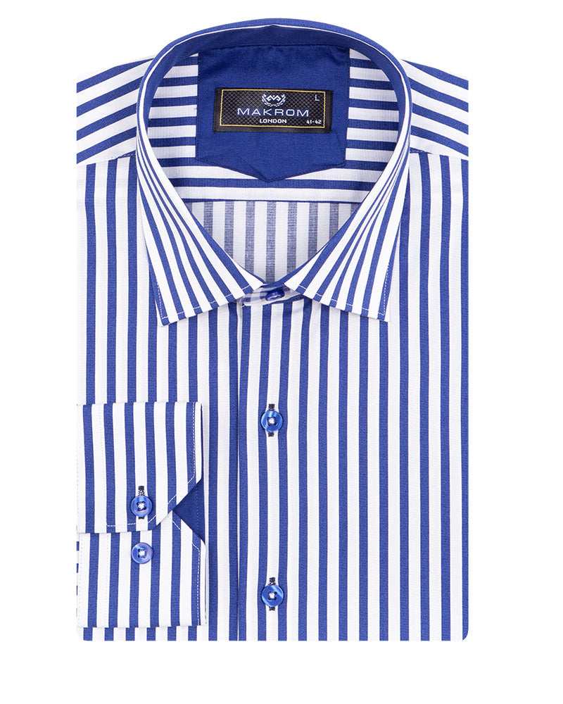 Dark Blue Stripe Classic Men's Shirt