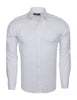 White Casual Twill Double Cuff Long Sleeve Shirt