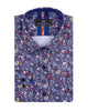 Dark Blue Colourful Floral Print Shirt