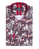 Burgundy Daisy Print Long Sleeve Shirt