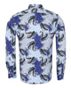 Blue Paisley Print with Matching Handkerchief