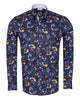 Blue Japanese Fish Print with Matching Handkerchief