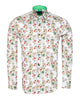 White Rose Floral Print with Matching Handkerchief