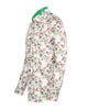 White Rose Floral Print with Matching Handkerchief