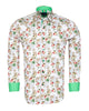 White Rose Floral Print with Matching Handkerchief