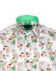 White Rose Floral Print with Matching Handkerchief