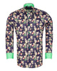 Blue Floral Print with Matching Handkerchief