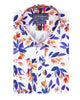 White Olive Leaf Print with Matching Handkerchief