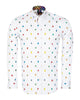 White Colourful Insect Print with Matching Handkerchief