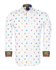 White Colourful Insect Print with Matching Handkerchief