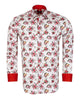 White Flower Print with Matching Handkerchief