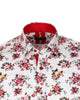 White Flower Print with Matching Handkerchief