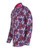 Purple Rose Print with Matching Handkerchief