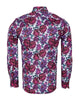 Purple Rose Print with Matching Handkerchief