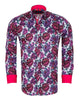 Purple Rose Print with Matching Handkerchief