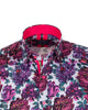 Purple Rose Print with Matching Handkerchief