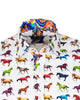 White Horse Print with Matching Handkerchief