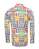 White Maze Print Satin Shirt