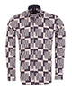 Brown Vector Print Men's Shirt