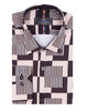 Brown Vector Print Men's Shirt