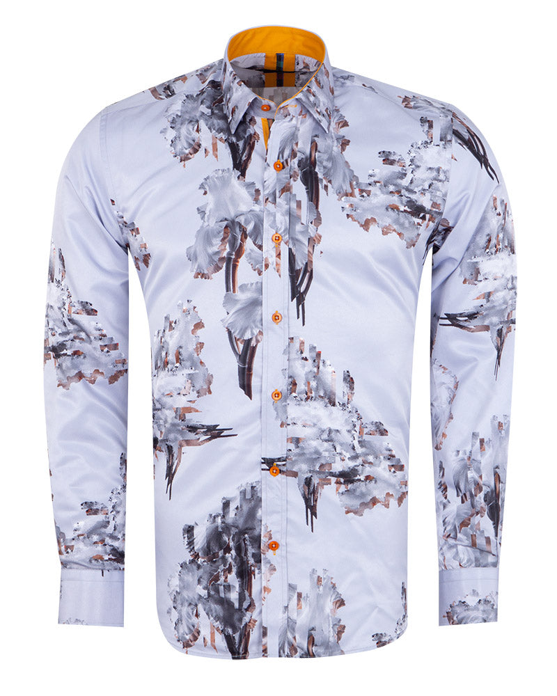 White Fashion Crust Print Shirt