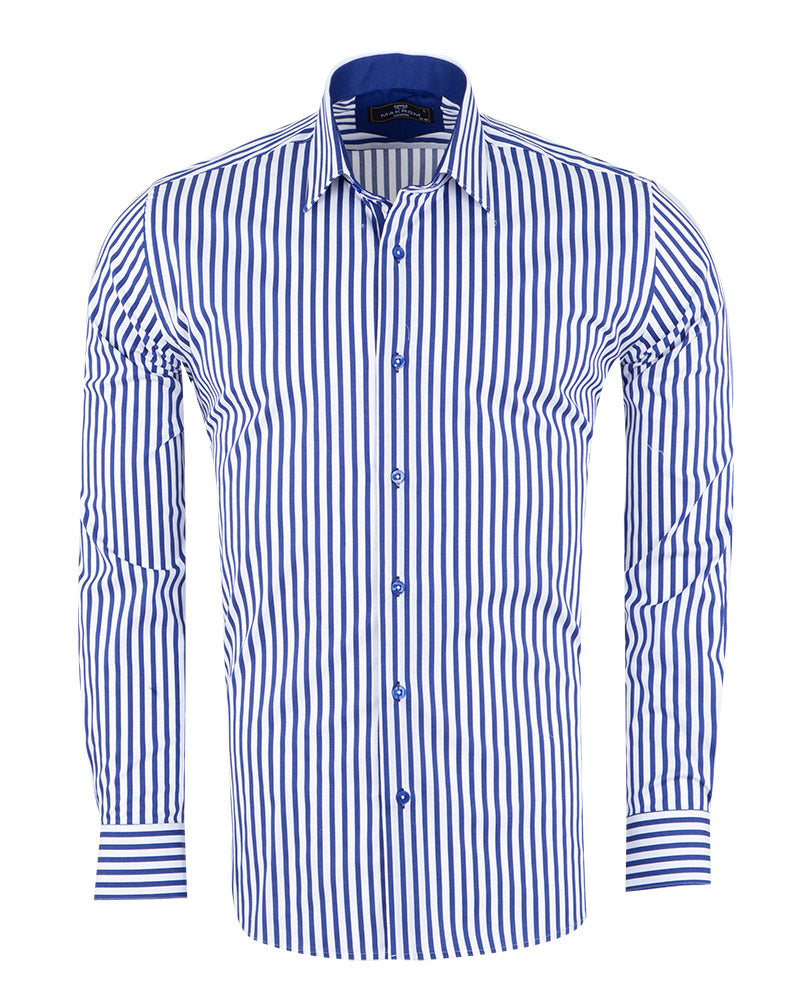Dark Blue Stripe Classic Men's Shirt