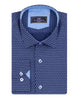 Dark Blue Dotted Mosaic Print Shirt