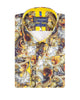 Gold Paisley Print Shirt with Matching Handkerchief