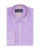 Lilac Plain Linen Long Sleeve Shirt