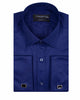 Navy Plain Double Cuff Shirt