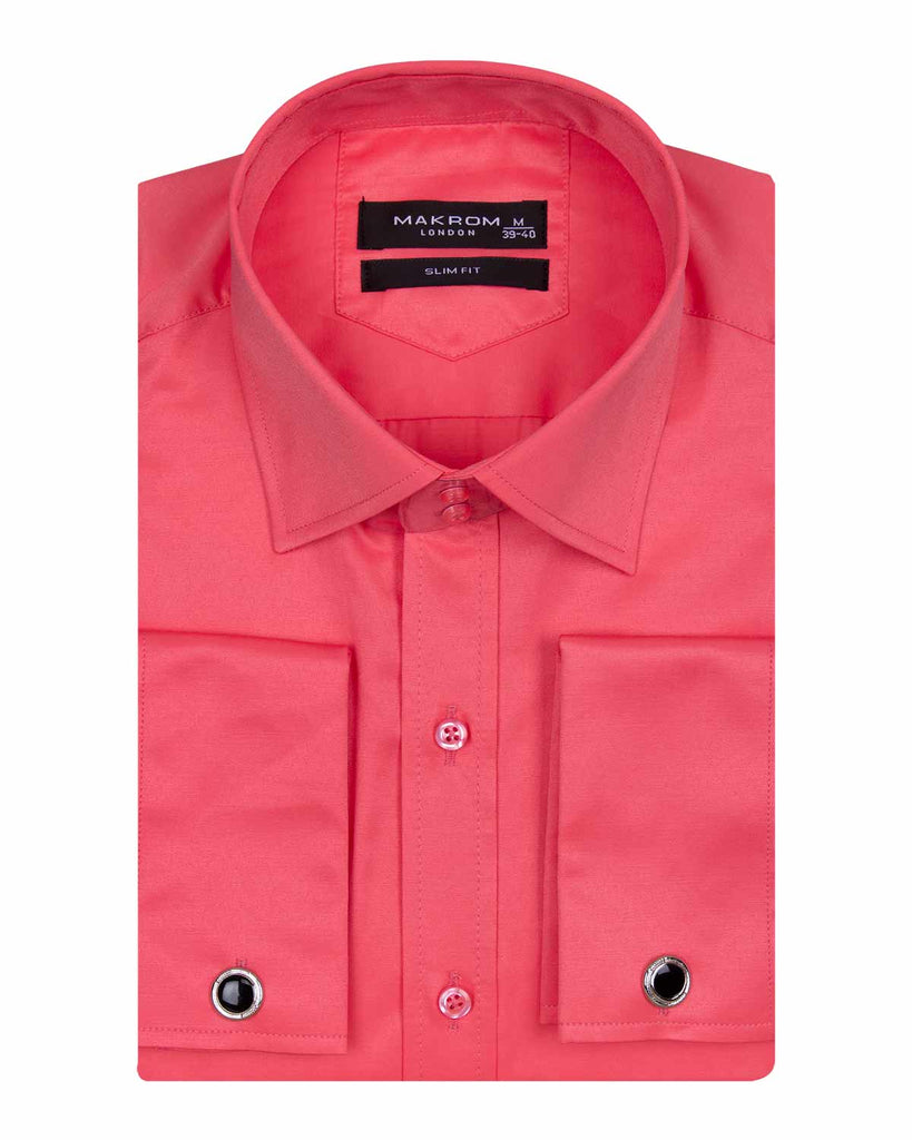 Fuchsia Plain Double Cuff Shirt
