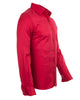 Red Plain Double Cuff Shirt