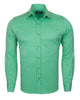 Green Plain Double Cuff Shirt
