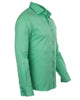 Green Plain Double Cuff Shirt