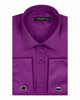 Purple Plain Double Cuff Shirt