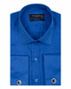 Royal Blue Plain Double Cuff Shirt